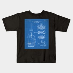 Coffee Filter Patent - Coffee Shop Art - Blueprint Kids T-Shirt